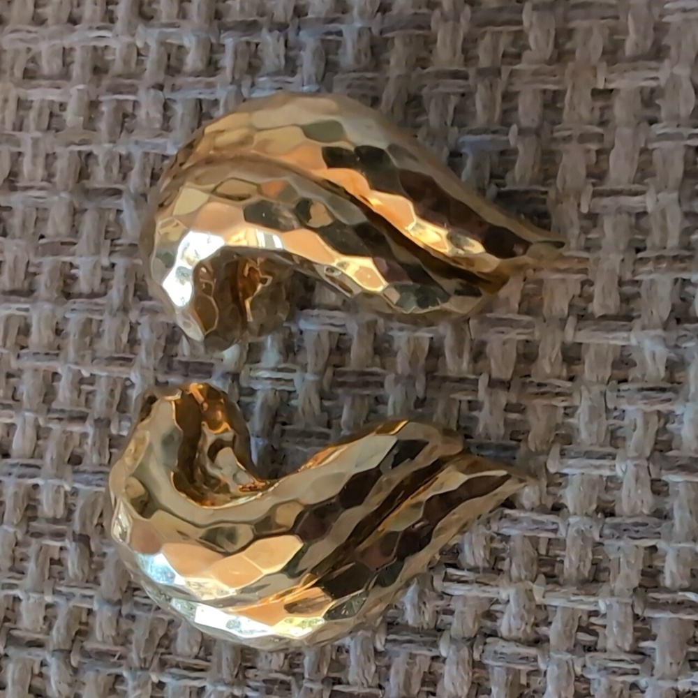 Henry Dunay Earrings 18K Gold for Unpierced Ears Rare
